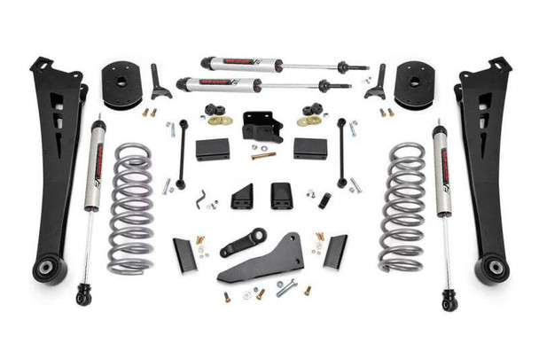 Rough Country 5" Lift Kit | Standard Rate Coil Springs | V2 Shocks (14-18 Ram 2500 | 4WD | Diesel) 36770