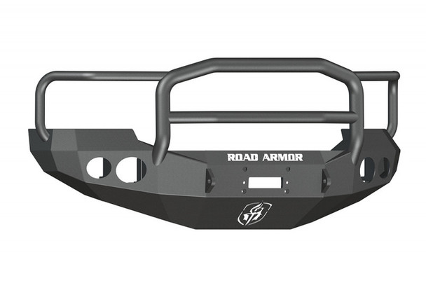Road Armor Stealth Front Winch Bumper w/ Lonestar Guard - Texture Black | WARN 16.5ti 60505B