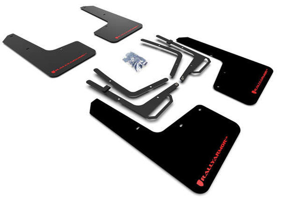 Rally Armor UR Black Mud Flap/Red Logo MF53-UR-BLK/RD