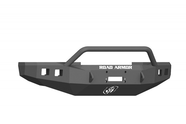 Road Armor Stealth Front Winch Bumper w/ Pre-Runner Guard - Texture Black | WARN 16.5ti 617F4B