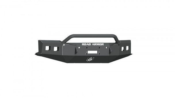 Road Armor Stealth Front Winch Bumper w/ Pre-Runner Guard - Texture Black | WARN ZEON 10S/Smittybilt XRC 3191F4B