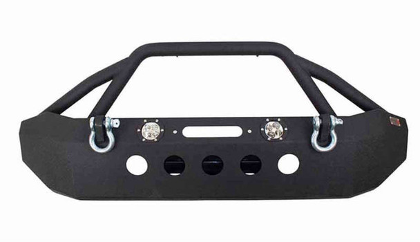 Fishbone Offroad Black Front Full Width Winch Bumper w/ LEDs FB22003