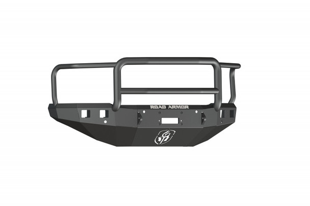 Road Armor Stealth Front Winch Bumper w/ Lonestar Guard - Texture Black | WARN VR12000 315R5B
