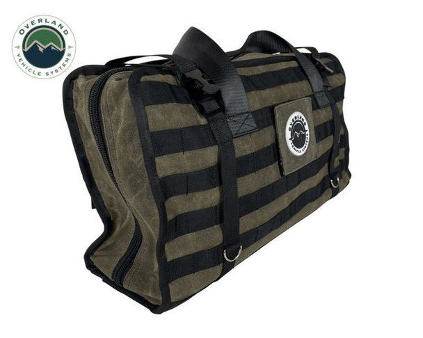 Overland Vehicle Systems Large Recovery Bag With Handle And Straps - #16 Waxed Canvas 21179941