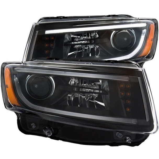 Anzo Projector Headlights w/Plank Style Design | Clear/Black 111329 Anzo Projector Headlights w/Plank Style Design | Clear/Black 111329