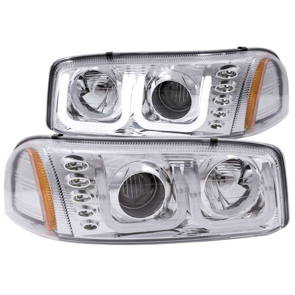 Anzo Projector Headlights w/U-Bar | Clear/Chrome 111304 Anzo Projector Headlights w/U-Bar | Clear/Chrome 111304