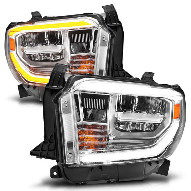 Anzo LED Crystal Headlights w/Switchback & DRL | Clear/Chrome 111534 Anzo LED Crystal Headlights w/Switchback & DRL | Clear/Chrome 111534