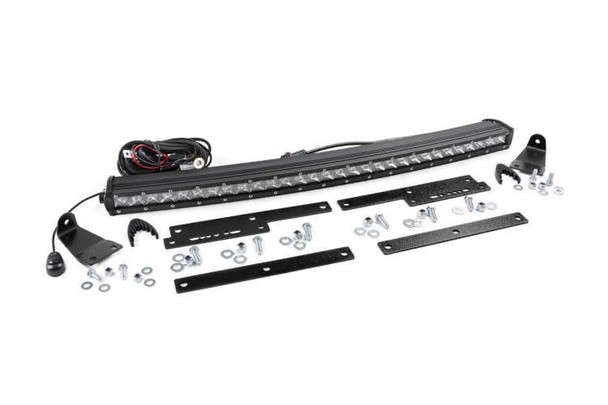 Rough Country Chrome Series LED Light Bar | Hidden | 30" | Single Row 70625