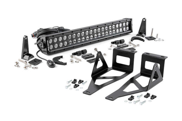 Rough Country LED Light | Bumper Mount | 2" Black Dual Row 70665