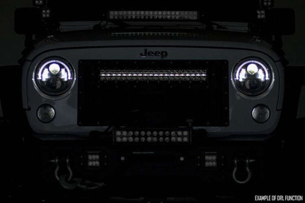 Rough Country Black Series LED Light Bar | 30" | Curved Dual Row | White DRL 72930BD