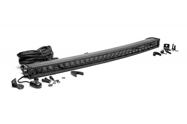 Rough Country Black Series LED Light Bar | 30" | Curved Single Row 72730BL