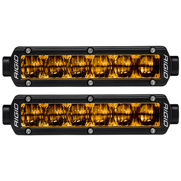 RIGID SR-Series Pro Surface Mount 6" Selective Yellow Fog Lights (Pair | DOT/SAE J583) 906704