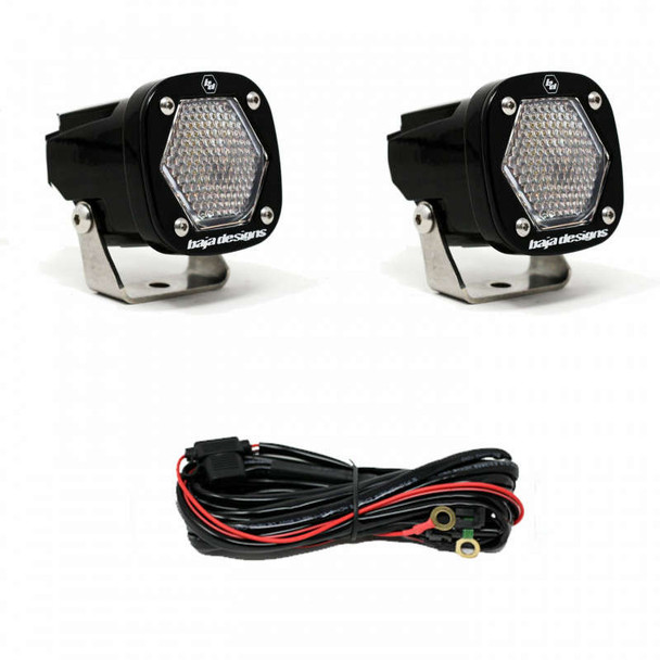 Baja Designs S1 Black LED Light Pod Pair | Work/Scene | Clear 387806 Baja Designs S1 Black LED Light Pod Pair | Work/Scene | Clear 387806