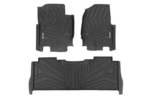 Rough Country Flex-Fit Floor Mats | Front and Rear FF-51712