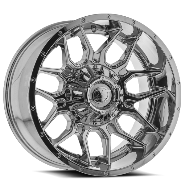 XF Offroad Wheels XF-222 Chrome 22x12 -44mm Offset 5x127 (5x5),5x139.7 (5x5.5) | Fits Jeep Wrangler 07-Present and Jeep Gladiator