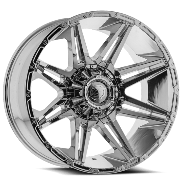 XF Offroad Wheels XF-220 Chrome 20x10 -12mm Offset 5x127 (5x5),5x139.7 (5x5.5) | Fits Jeep Wrangler 07-Present and Jeep Gladiator