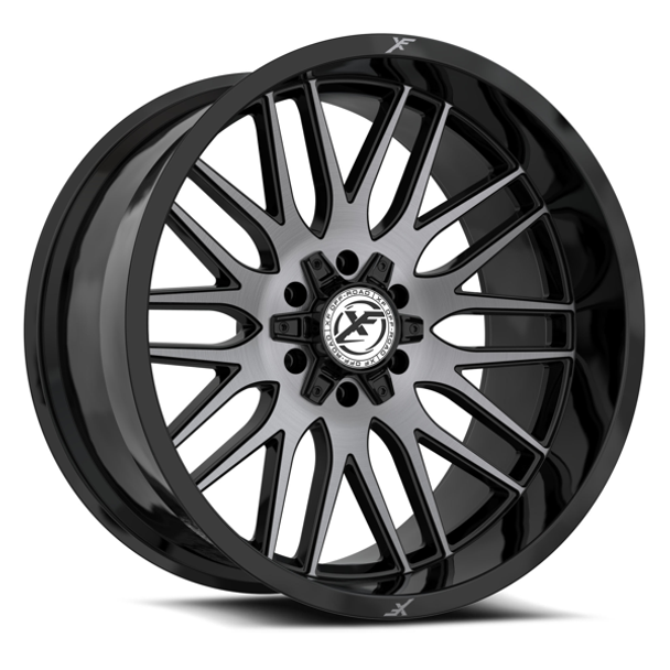 XF Offroad Wheels XF-240 Gloss Black Brushed Double Dark Tint 22x12 -44mm Offset 5x127 (5x5),5x139.7 (5x5.5) | Fits Jeep Wrangler 07-Present and Jeep Gladiator XF Offroad Wheels XF-240 Gloss Black Brushed Double Dark Tint 22x12 -44mm Offset 5x127 (5x5),5x139.7 (5x5.5) | Fits Jeep Wrangler 07-Present and Jeep Gladiator
