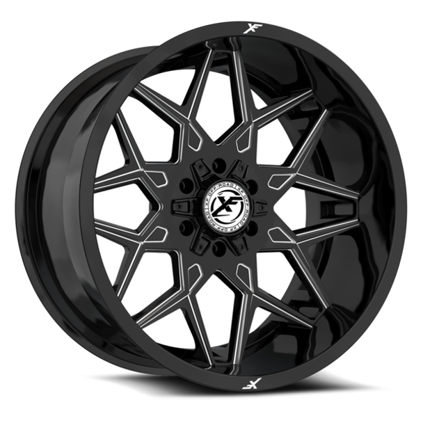 XF Offroad Wheels XF-238 Gloss Black Milled 20x10 -12mm Offset 6x135,6x139.7 (6x5.5) XF Offroad Wheels XF-238 Gloss Black Milled 20x10 -12mm Offset 6x135,6x139.7 (6x5.5)