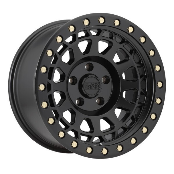 Black Rhino Wheels Primm Matte Black with Brass Bolts 17x9 -18mm Offset 5x127 (5x5) | Fits Jeep Wrangler 07-Present and Jeep Gladiator