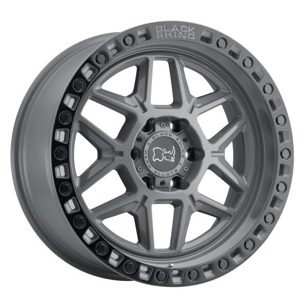 Black Rhino Wheels Kelso Battleship Gray with Blk Lip Edge & Blk Bolts 18x9 -18mm Offset 5x127 (5x5) | Fits Jeep Wrangler 07-Present and Jeep Gladiator