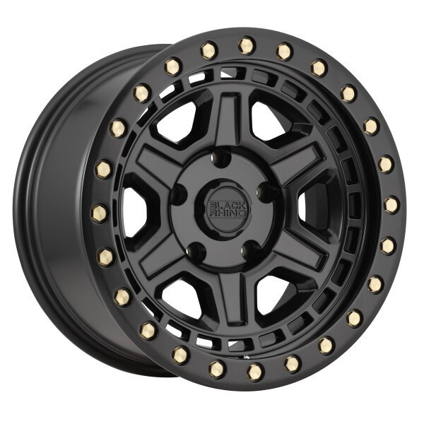 Black Rhino Wheels Reno Matte Black with Brass Bolts 20x9.5 0mm Offset 5x139.7 (5x5.5)