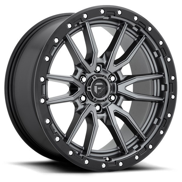 Fuel Offroad Wheels Rebel D680 Matte Anthracite Black Lip 20x9 1mm Offset 6x139.7 (6x5.5)