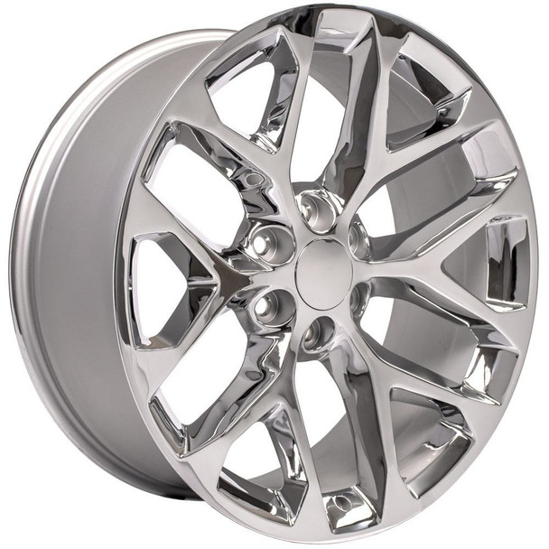 OE Wheels CV98B Chevy Silverado Chrome 22x9 24mm Offset 6x139.7 (6x5.5)