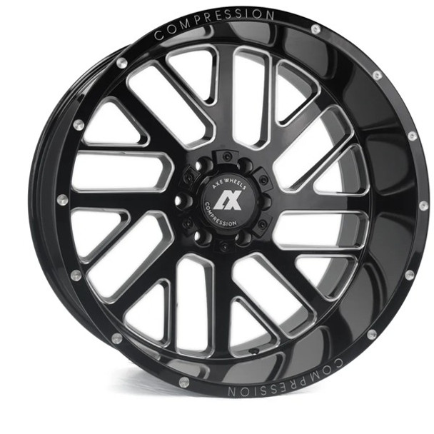 AXE Offroad Wheels 2 Gloss Black Milled Accents 22x12 -44mm Offset 6x135,6x139.7 (6x5.5) AXE Offroad Wheels 2 Gloss Black Milled Accents 22x12 -44mm Offset 6x135,6x139.7 (6x5.5)