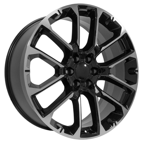 OE Wheels CV67 Chevrolet Suburban Black Machined 24x10 28mm Offset 6x139.7 (6x5.5)