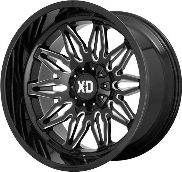 XD Series Wheels Gunner XD859 Gloss Black Milled 22x10 -18mm Offset 5x127 (5x5),5x139.7 (5x5.5) | Fits Jeep Wrangler 07-Present and Jeep Gladiator XD Series Wheels Gunner XD859 Gloss Black Milled 22x10 -18mm Offset 5x127 (5x5),5x139.7 (5x5.5) | Fits Jeep Wrangler 07-Present and Jeep Gladiator