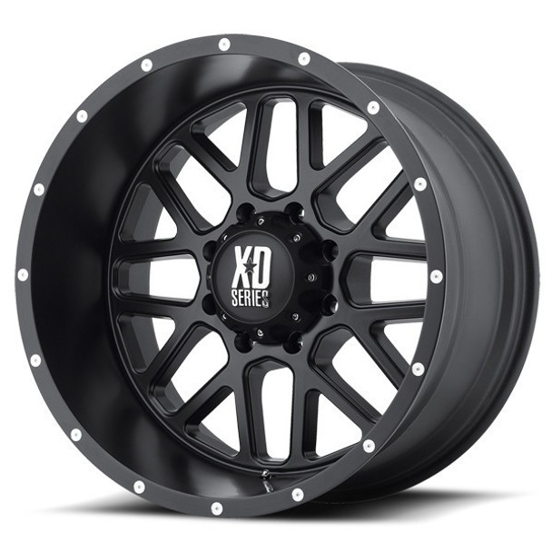 XD Series Wheels Grenade XD820 Satin Black 20x9 0mm Offset 5x127 (5x5) | Fits Jeep Wrangler 07-Present and Jeep Gladiator XD Series Wheels Grenade XD820 Satin Black 20x9 0mm Offset 5x127 (5x5) | Fits Jeep Wrangler 07-Present and Jeep Gladiator