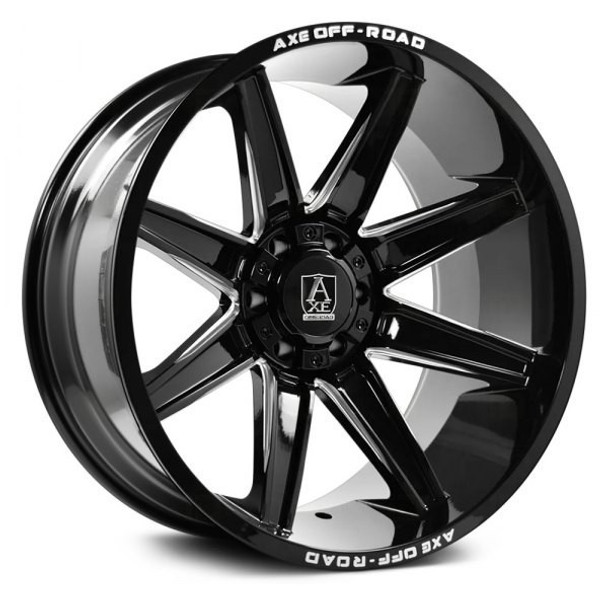 AXE Offroad Wheels Artemis Gloss Black Milled 24x14 -76mm Offset 8x165.1 (8x6.5) AXE Offroad Wheels Artemis Gloss Black Milled 24x14 -76mm Offset 8x165.1 (8x6.5)