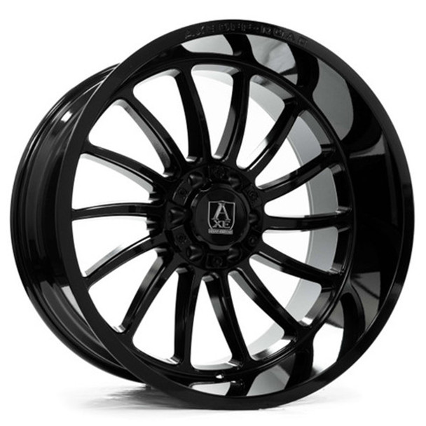 AXE Offroad Wheels Chronus Gloss Black 22x12 -44mm Offset 5x127 (5x5),5x139.7 (5x5.5) | Fits Jeep Wrangler 07-Present and Jeep Gladiator