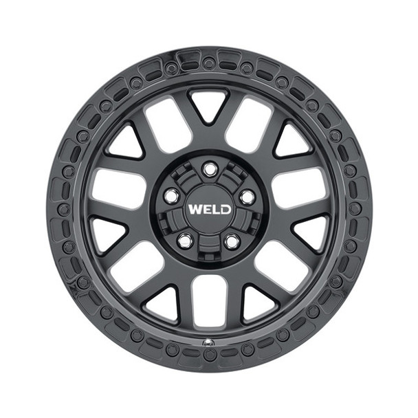 WELD Offroad Wheels Cinch W104 Satin Black 17x8.5 38mm Offset 5x110,5x127 (5x5) | Fits Jeep Wrangler 07-Present and Jeep Gladiator WELD Offroad Wheels Cinch W104 Satin Black 17x8.5 38mm Offset 5x110,5x127 (5x5) | Fits Jeep Wrangler 07-Present and Jeep Gladiator