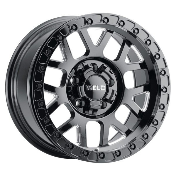 WELD Offroad Wheels Cinch W105 Gloss Black Milled 20x10 -18mm Offset 5x127 (5x5),5x139.7 (5x5.5) | Fits Jeep Wrangler 07-Present and Jeep Gladiator