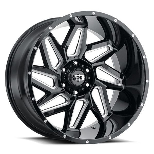 Vision Wheels Spyder 361 Gloss Black Milled Spokes 17x9 12mm Offset 5x127 (5x5) | Fits Jeep Wrangler 07-Present and Jeep Gladiator Vision Wheels Spyder 361 Gloss Black Milled Spokes 17x9 12mm Offset 5x127 (5x5) | Fits Jeep Wrangler 07-Present and Jeep Gladiator