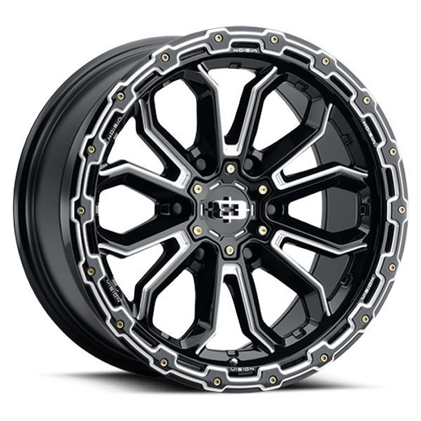 Vision Wheels Korupt 405 Gloss Black Milled 17x9 -12mm Offset 5x127 (5x5) | Fits Jeep Wrangler 07-Present and Jeep Gladiator Vision Wheels Korupt 405 Gloss Black Milled 17x9 -12mm Offset 5x127 (5x5) | Fits Jeep Wrangler 07-Present and Jeep Gladiator