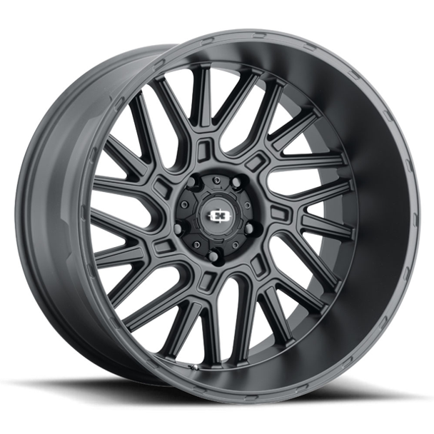 Vision Wheels Brawl 404 Satin Black 20x12 -51mm Offset 5x127 (5x5) | Fits Jeep Wrangler 07-Present and Jeep Gladiator Vision Wheels Brawl 404 Satin Black 20x12 -51mm Offset 5x127 (5x5) | Fits Jeep Wrangler 07-Present and Jeep Gladiator