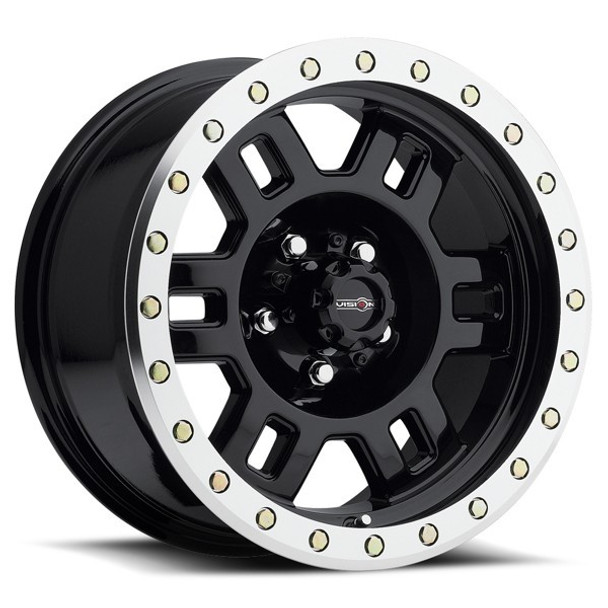 Vision Wheels Manx 398 Gloss Black Machined Lip 17x8.5 0mm Offset 5x127 (5x5) | Fits Jeep Wrangler 07-Present and Jeep Gladiator Vision Wheels Manx 398 Gloss Black Machined Lip 17x8.5 0mm Offset 5x127 (5x5) | Fits Jeep Wrangler 07-Present and Jeep Gladiator
