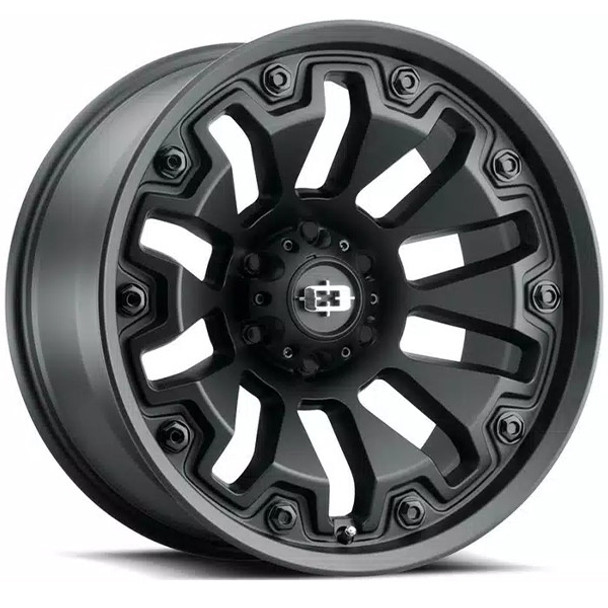 Vision Wheels Armor 362 Satin Black with Black Bolt Inserts 18x9 -12mm Offset 5x127 (5x5) | Fits Jeep Wrangler 07-Present and Jeep Gladiator Vision Wheels Armor 362 Satin Black with Black Bolt Inserts 18x9 -12mm Offset 5x127 (5x5) | Fits Jeep Wrangler 07-Present and Jeep Gladiator