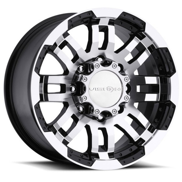 Vision Wheels Warrior 375 Gloss Black Machined Face 20x9 18mm Offset 8x165.1 (8x6.5) Vision Wheels Warrior 375 Gloss Black Machined Face 20x9 18mm Offset 8x165.1 (8x6.5)