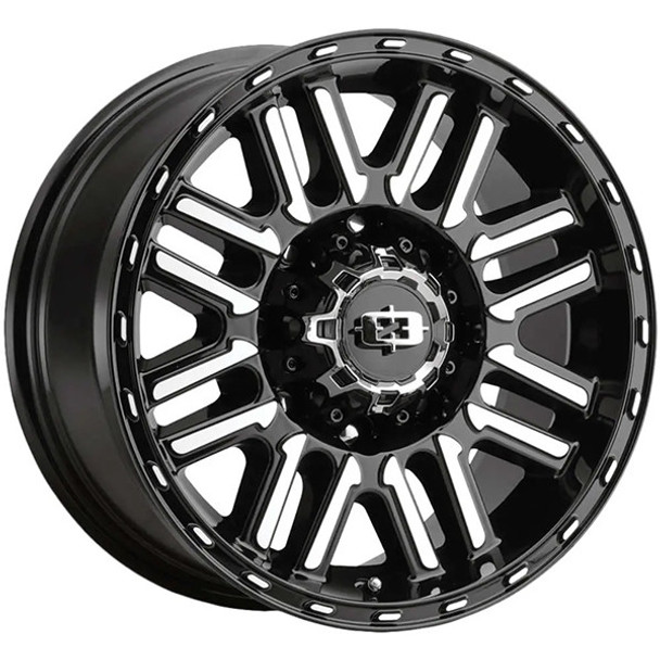 Vision Wheels Nexus 348 Gloss Black Machined Face 18x8.5 0mm Offset 5x127 (5x5) | Fits Jeep Wrangler 07-Present and Jeep Gladiator Vision Wheels Nexus 348 Gloss Black Machined Face 18x8.5 0mm Offset 5x127 (5x5) | Fits Jeep Wrangler 07-Present and Jeep Gladiator