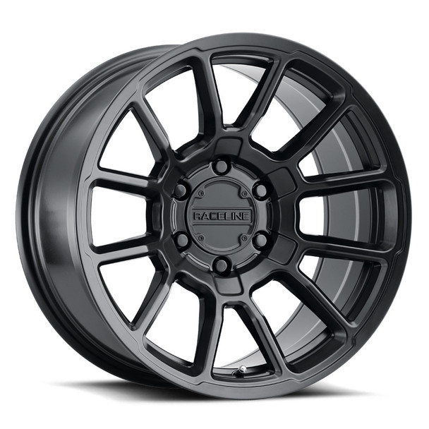 Raceline Wheels Gauge 950B Satin Black 20x10 -19mm Offset 5x127 (5x5) | Fits Jeep Wrangler 07-Present and Jeep Gladiator
