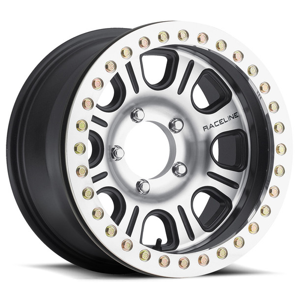 Raceline Wheels Monster BMF RT232 Satin Black Machined Face 15x8 -32mm Offset 5x127 (5x5) | Fits Jeep Wrangler 07-Present and Jeep Gladiator Raceline Wheels Monster BMF RT232 Satin Black Machined Face 15x8 -32mm Offset 5x127 (5x5) | Fits Jeep Wrangler 07-Present and Jeep Gladiator