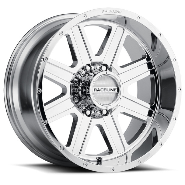 Raceline Wheels Hostage 940C Chrome 16x8 0mm Offset 5x127 (5x5) | Fits Jeep Wrangler 07-Present and Jeep Gladiator Raceline Wheels Hostage 940C Chrome 16x8 0mm Offset 5x127 (5x5) | Fits Jeep Wrangler 07-Present and Jeep Gladiator