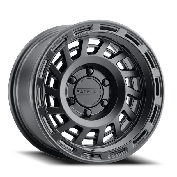 Raceline Wheels Halo 957B Satin Black 17x8.5 0mm Offset 5x127 (5x5) | Fits Jeep Wrangler 07-Present and Jeep Gladiator Raceline Wheels Halo 957B Satin Black 17x8.5 0mm Offset 5x127 (5x5) | Fits Jeep Wrangler 07-Present and Jeep Gladiator