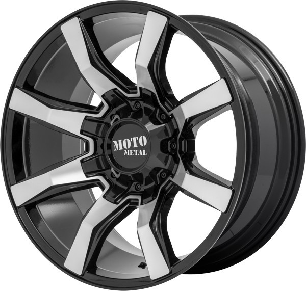 Moto Metal Wheels Spider MO804 Gloss Black Machined 22x10 -18mm Offset 5x127 (5x5),5x139.7 (5x5.5) | Fits Jeep Wrangler 07-Present and Jeep Gladiator