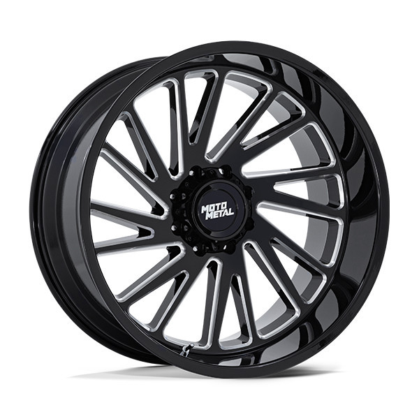 Moto Metal Wheels Combat MO811 Gloss Black Milled 24x12 -44mm Offset 6x135