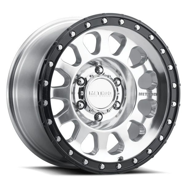 Method Wheels MR315 Polished Gloss Black Lip 17x8.5 0mm Offset 6x139.7 (6x5.5)
