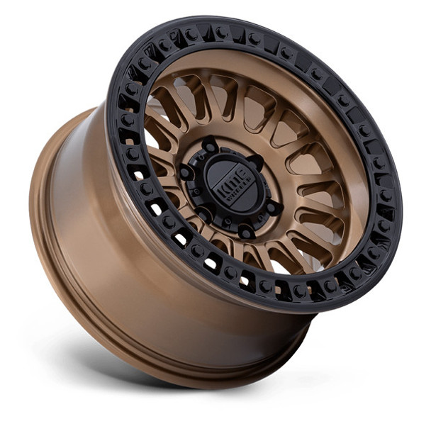 KMC Wheels IMS KM552 Matte Bronze with Gloss Black Lip 17x8.5 -10mm Offset 5x127 (5x5) | Fits Jeep Wrangler 07-Present and Jeep Gladiator